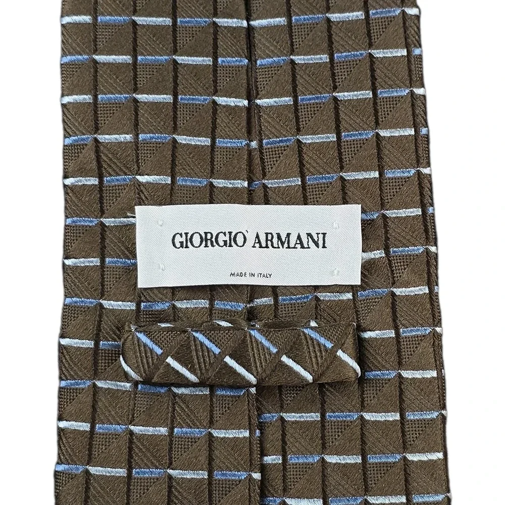Giorgio‎ Armani 100% Silk Tie Lot of 3 Made in Italy – Striped & Geometric